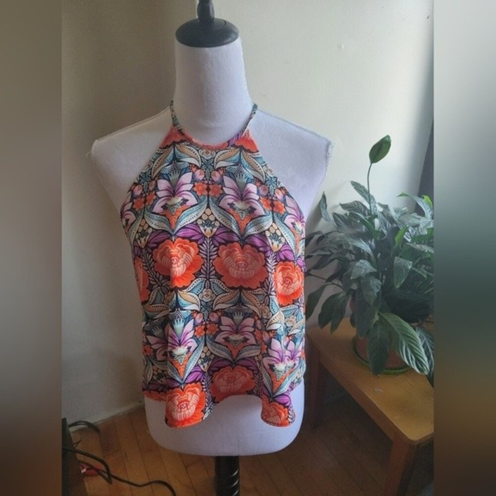 ZARA Women Cop Top Halter Top Women Size Medium Polyester